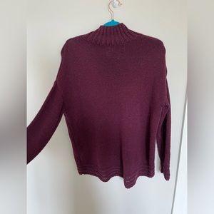 Old Navy Maroon Turtleneck Oversized Sweater